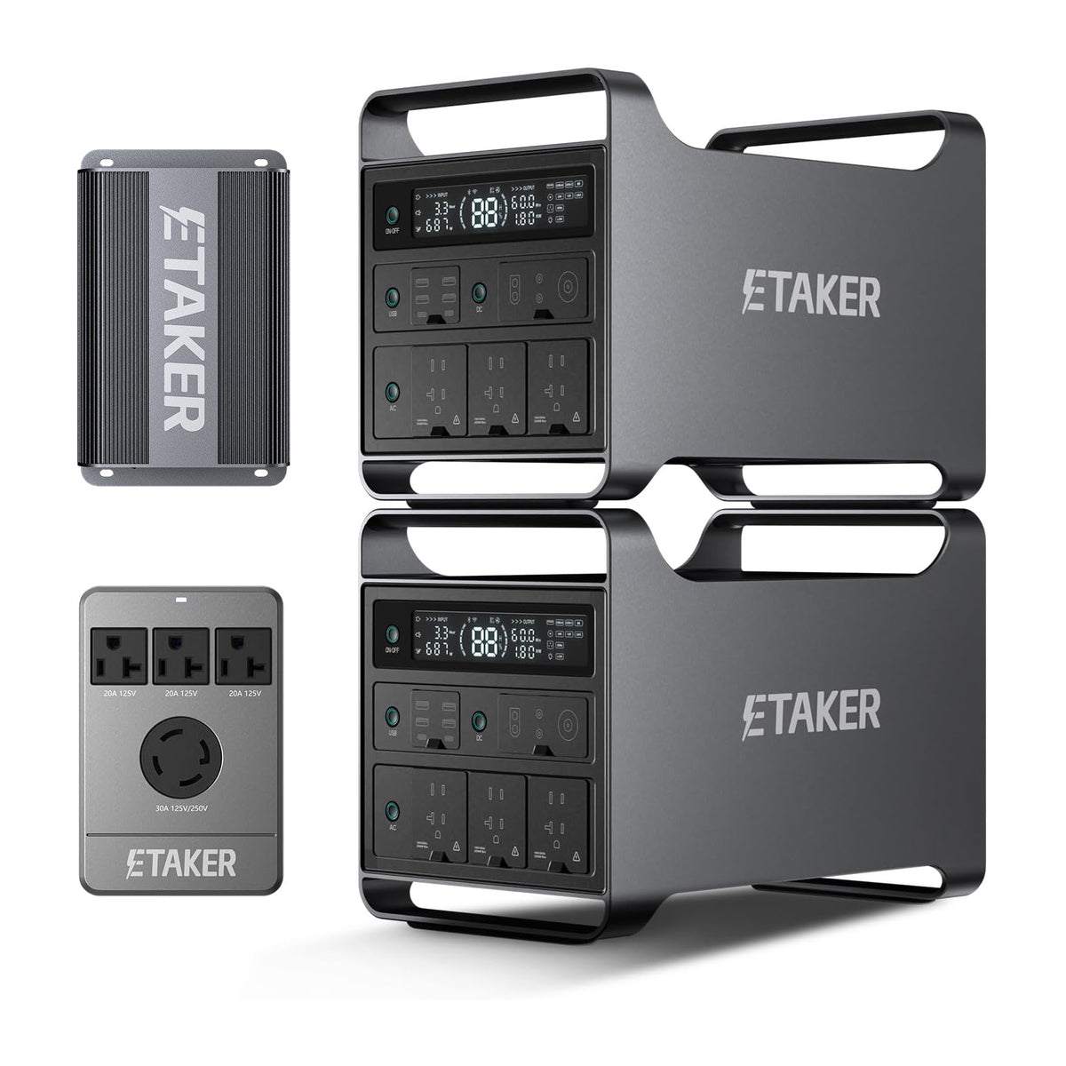 4016Wh Solar Generator with Driving Fast Charger Fleet 1000 and Merge Box Set