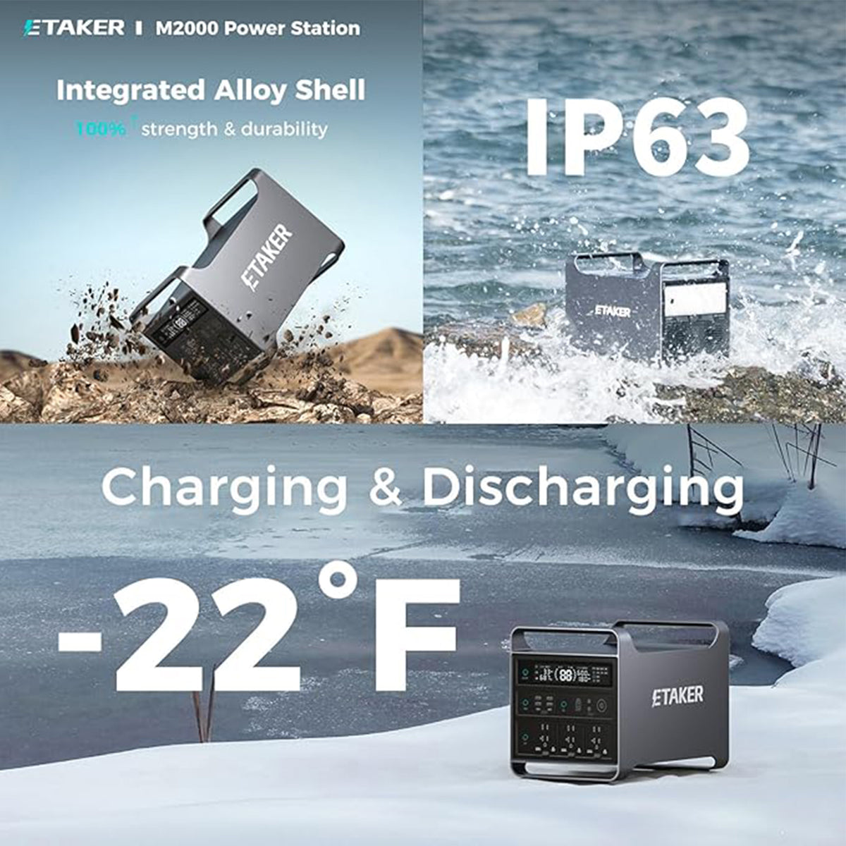 M2000 with Alternator Driving Fast Charger Fleet1000 and 400W Solar Panel